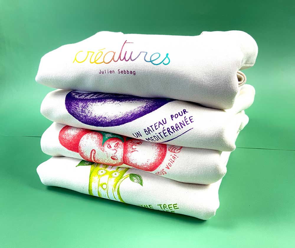 créatures resto sweat shirt sérigraphie17