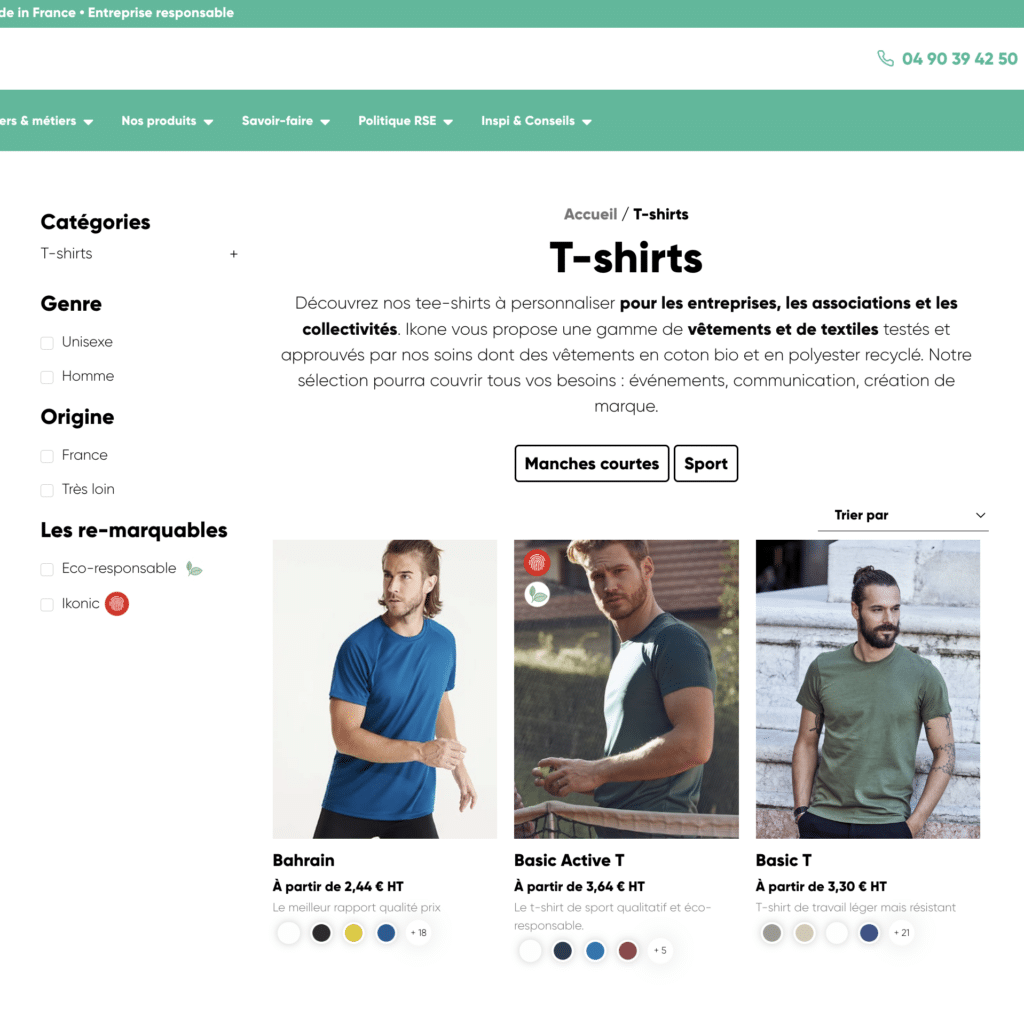 catégories produits