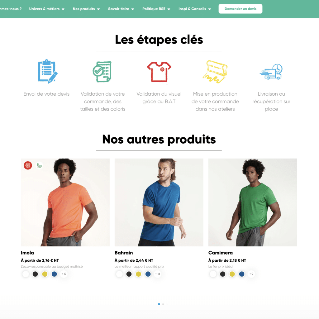 étapes clés produits liés