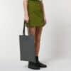 light tote bag anthracite studio front detail 5