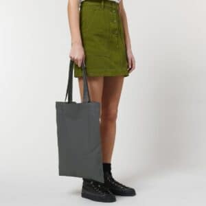 light tote bag anthracite studio front detail 5
