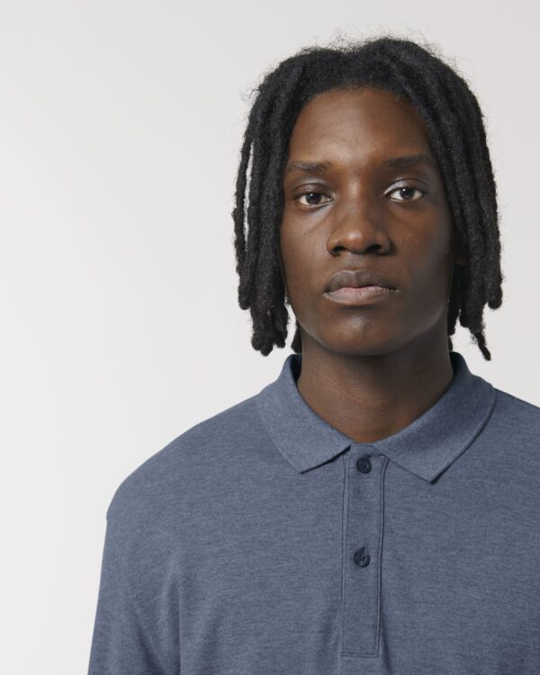 prepster long sleeve dark heather blue front detail 0