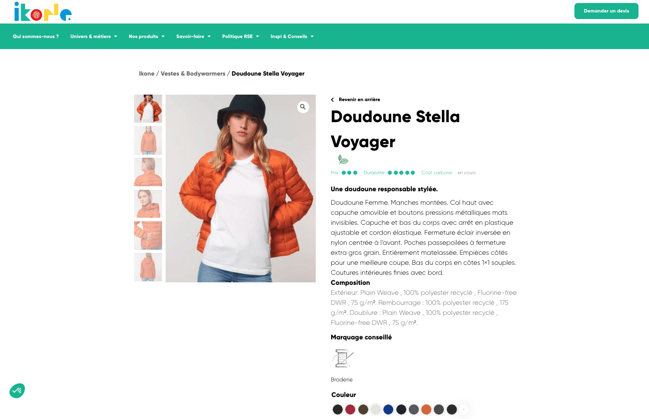 fiche produit stella voyager