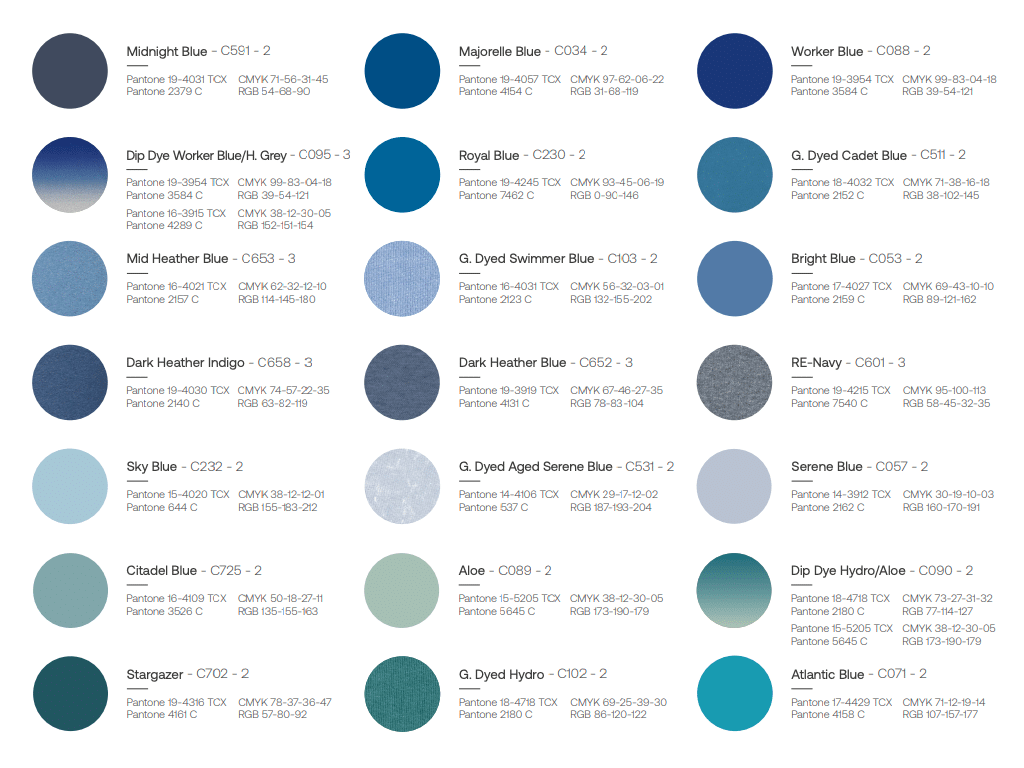 coloris stanley:stella2 bleus