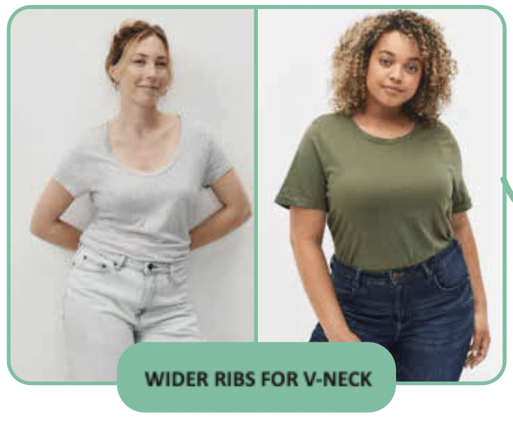 t shirt wider neck for vneck