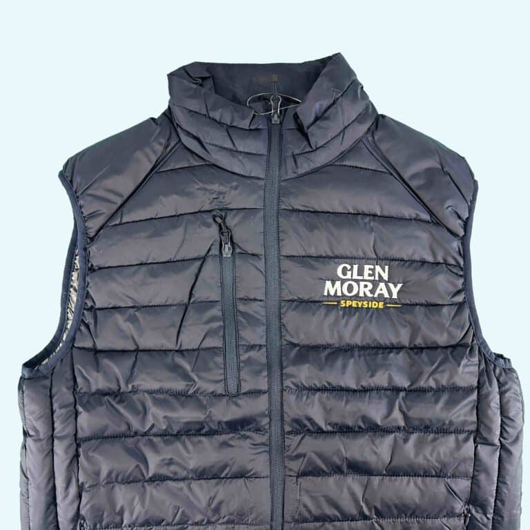 glen moray commerces et magasins bodywarmer hudson vest broderie
