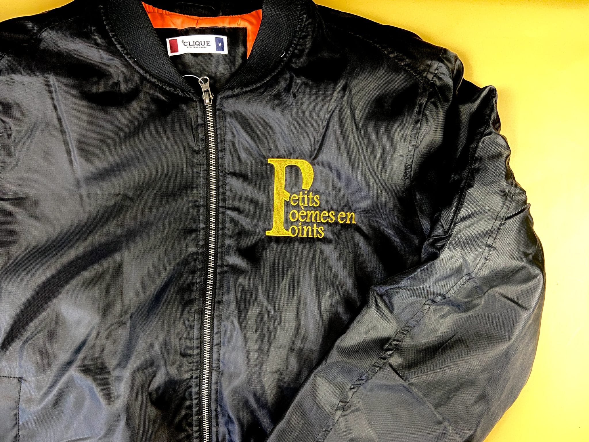 petits poèmes marque bombers bomber clique polyester broderie1