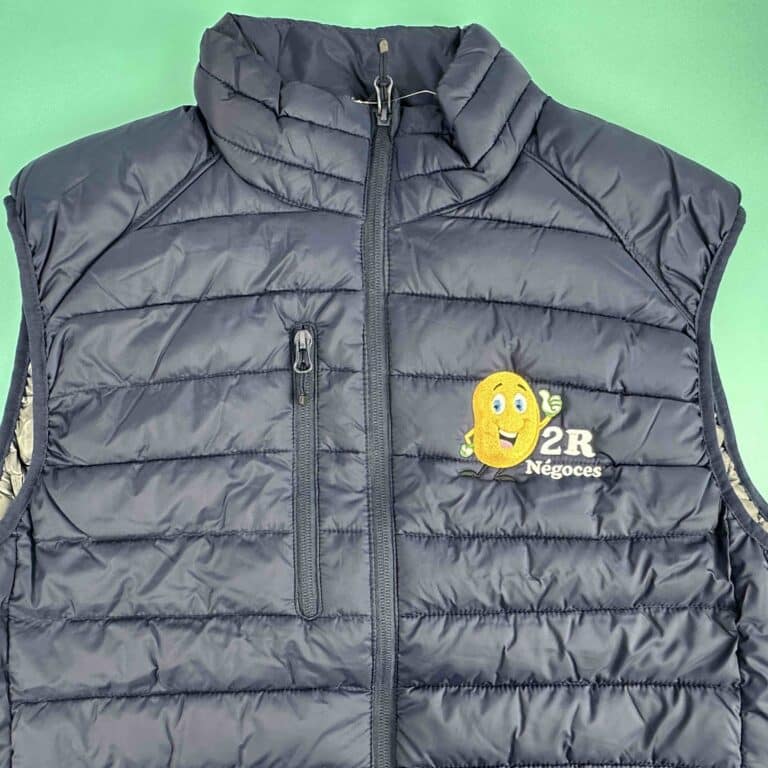 2 r negoces commerces et magasins bodywarmer hudson vest broderie