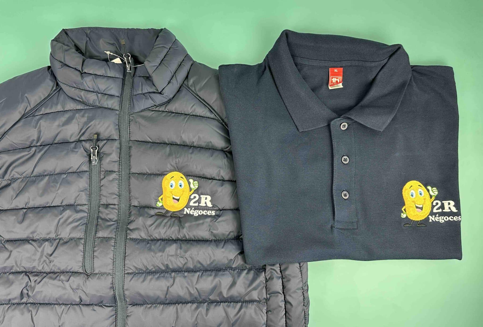 2 r negoces commerces et magasins polo basik by ikone bodywarmer hudson vest broderie