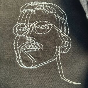 Broderie sur textile : point sillonné